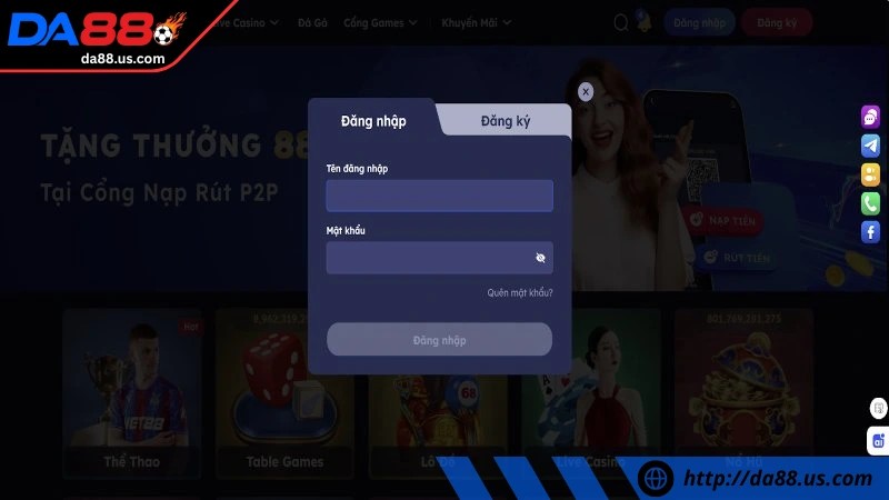 Cách đăng nhập DA88 dễ dàng trên web Cách đăng nhập DA88 dễ dàng trên web